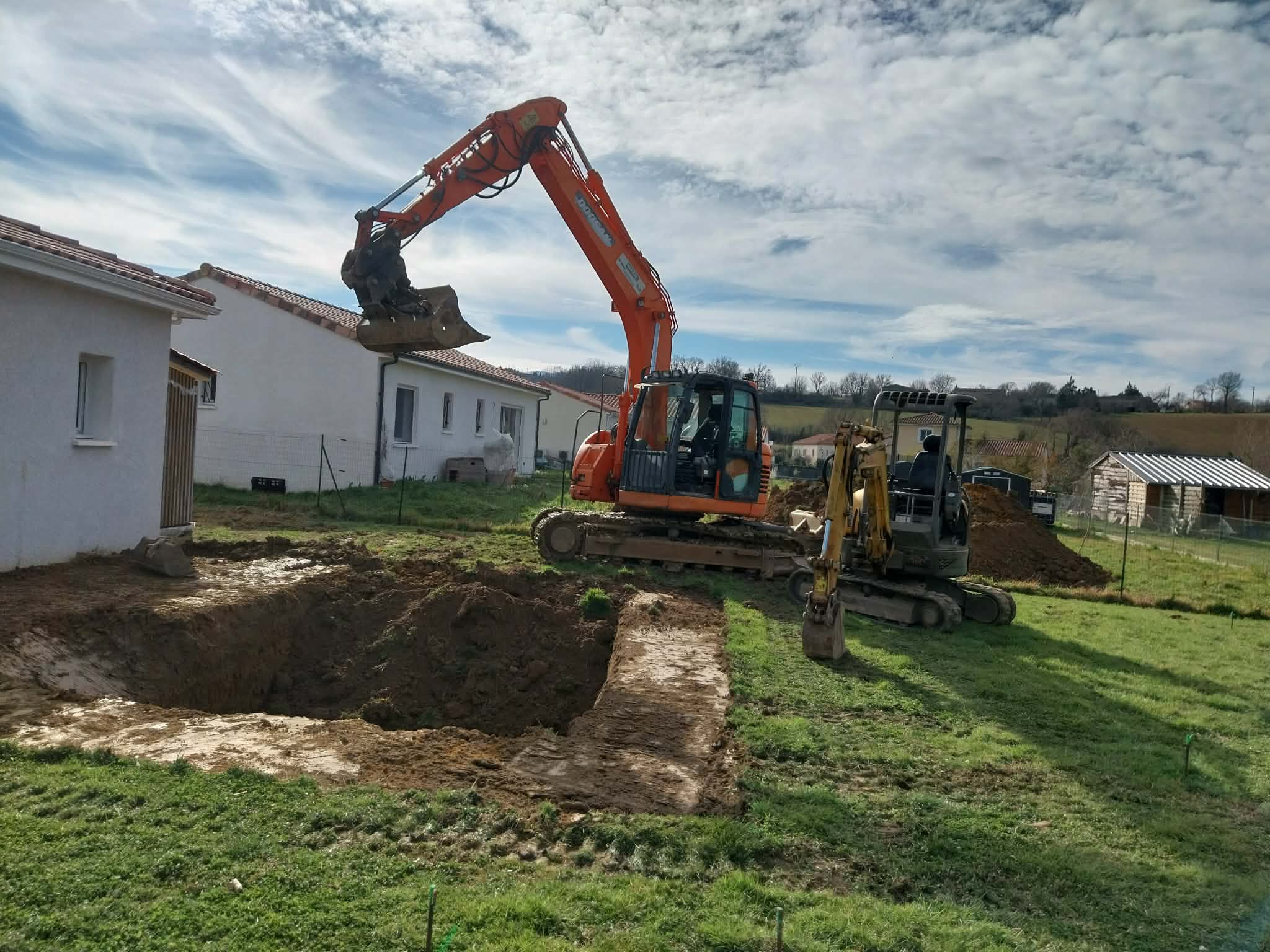 Terrassement pour aménagement extérieur dans le Tarn
