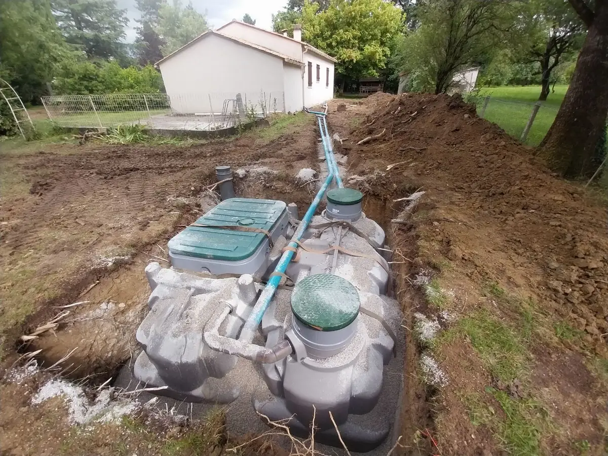 Installation d'une fosse septique dans le Tarn